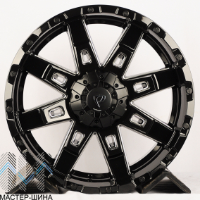 Powcan BK5261 9.0x18/6x135 D106.1 ET15 BLK/MIL