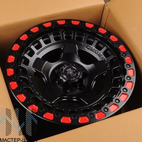 Anzoo JT170-7 9.0x17/6x114,3 D66.1 ET10 Matt Black+red line