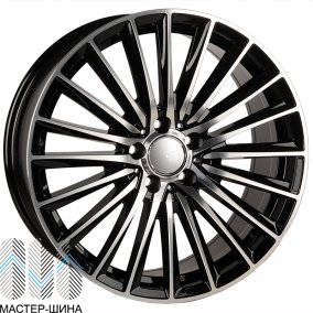 Powcan BK5909 8.0x19/5x112 D66.56 ET40 Black Machined Face+Powder Coat 