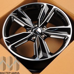 Luistone AU016 8.0x18/5x112 D66,6 ET40 Gloss Black Machined Face+Milling Window