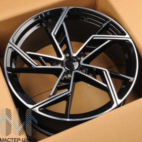 Koko Kuture D5611 9.0x20/5x112 D66.6 ET30 Black Machine Face