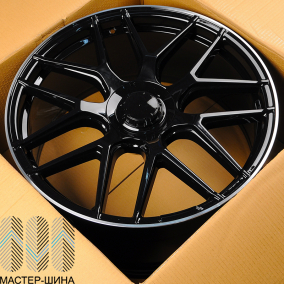 Powcan BK5318 9.5x21/5x112 D66.6 ET38 Black Polished Lip (��������)