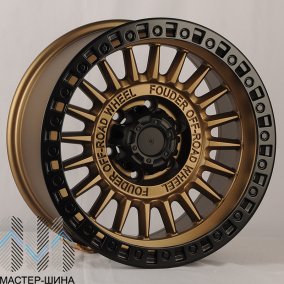 Anzoo JT222-7 9.0x17/6x139.7 D110.1 ET0 Bronze+Matt Black Lip