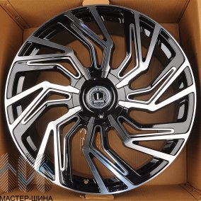 Luistone L2211 9.0x22/5x127 D78.1 ET15 Gloss Black Machined Face