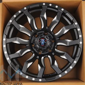 Zumbo Wheels F4427 9.0x18/6x139.7 D110.1 ET0 Matt Black + Milling Spoke Milling Rivet