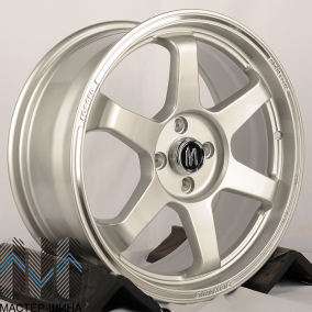 Makstton MST-633 7.5x17/4x100 D73.1 ET40 Silver+Polish Lip