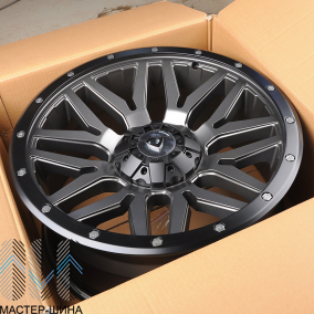 Powcan Y5369 9.0x18/5x139.7 D77.8 ET15 Matt Grey With Matt Black Lip