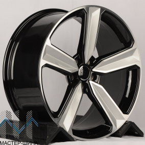 KoKo Kuture 5400 9x20/5x112 D66.45 ET30 Black Machined Face with Silver Spokes
