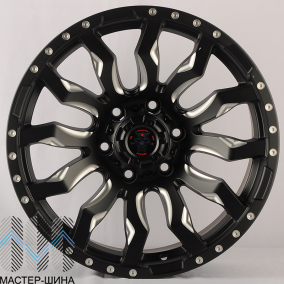 Zumbo Wheels F4427 9.0x18/6x139.7 D110.1 ET0 Matt Black + Milling Spoke Milling Rivet