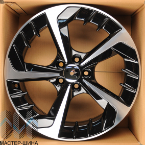 Powcan BK5943 7.5x17/5x100 D57.1 ET45 Black Polish